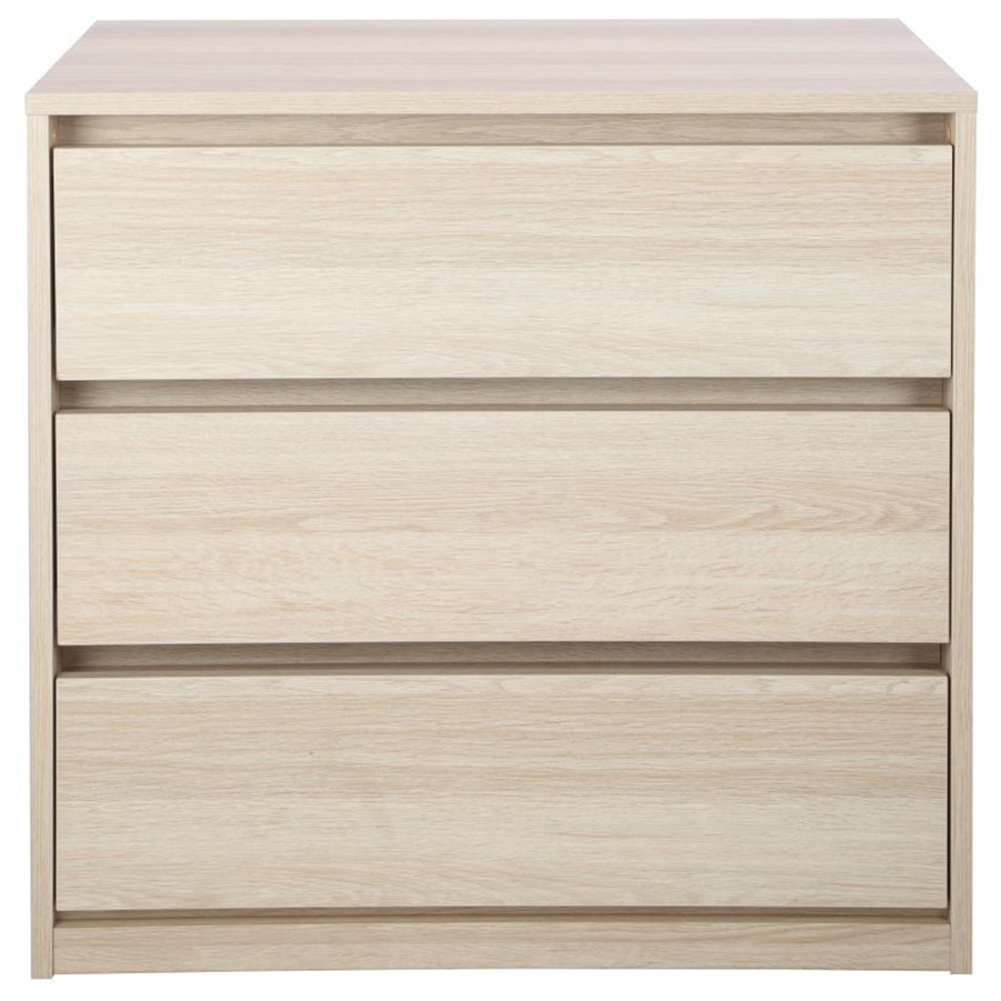 Tủ Đựng Đồ Molly/P Màu 3 Ngăn Kéo Gỗ Sồi Trắng (80 x 49.7 x 75.5 cm) Index Living Mall Nhập Khẩu Thái Lan
