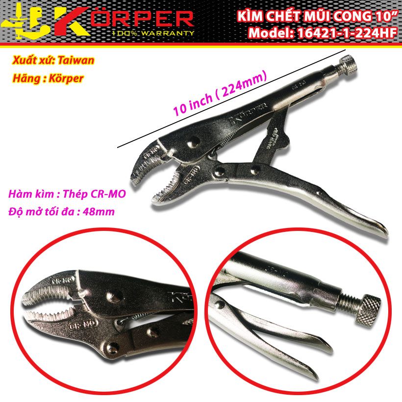 Kìm chết Korper KP-16421-1-224