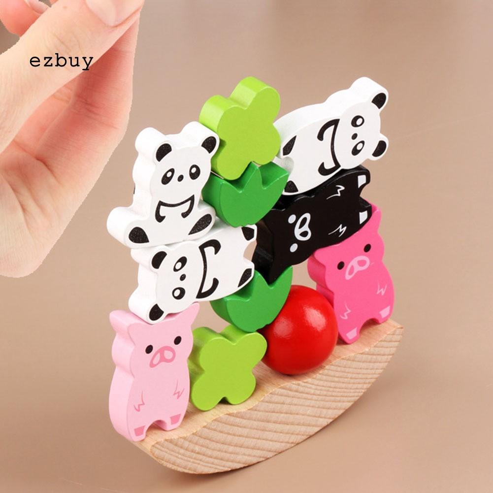 Bộ Đồ Chơi Xếp Hình Động Vật Bằng Gỗ