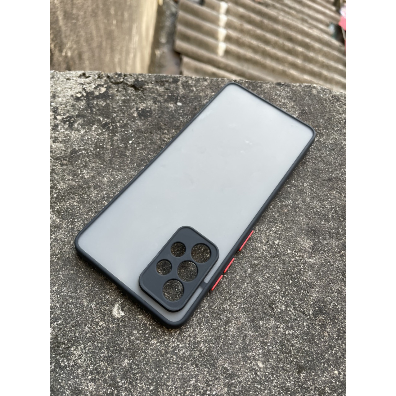 Ốp lưng cho Samsung Galaxy A72, A52, A32 4G, A32 5G nhám viền màu che camera