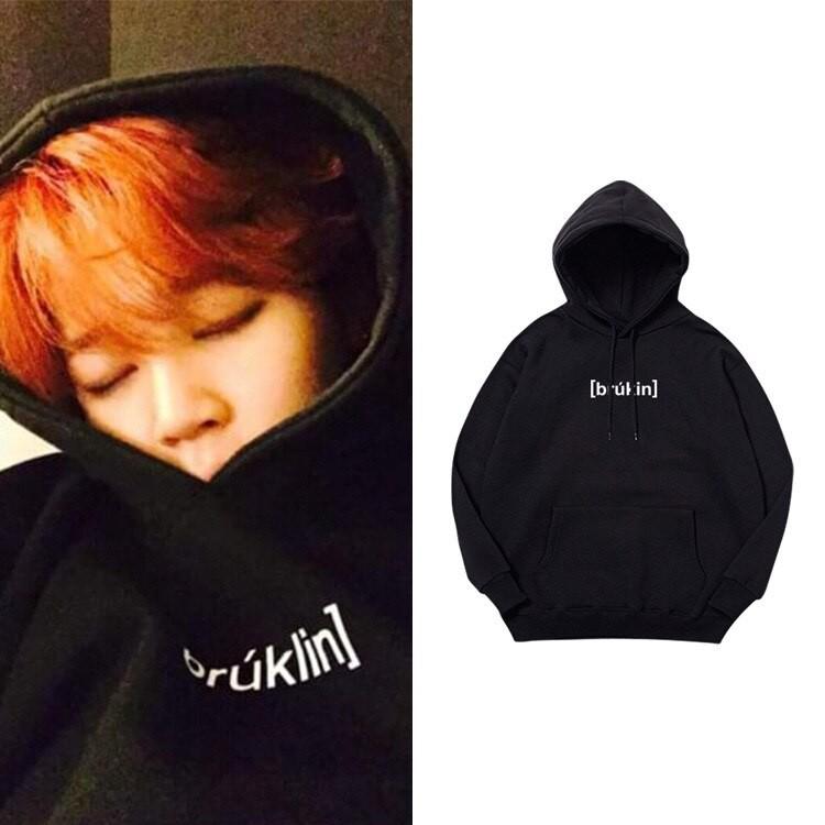 Áo Hoodie thời trang Hàn Quốc hoodie Jimin BTS màu đen