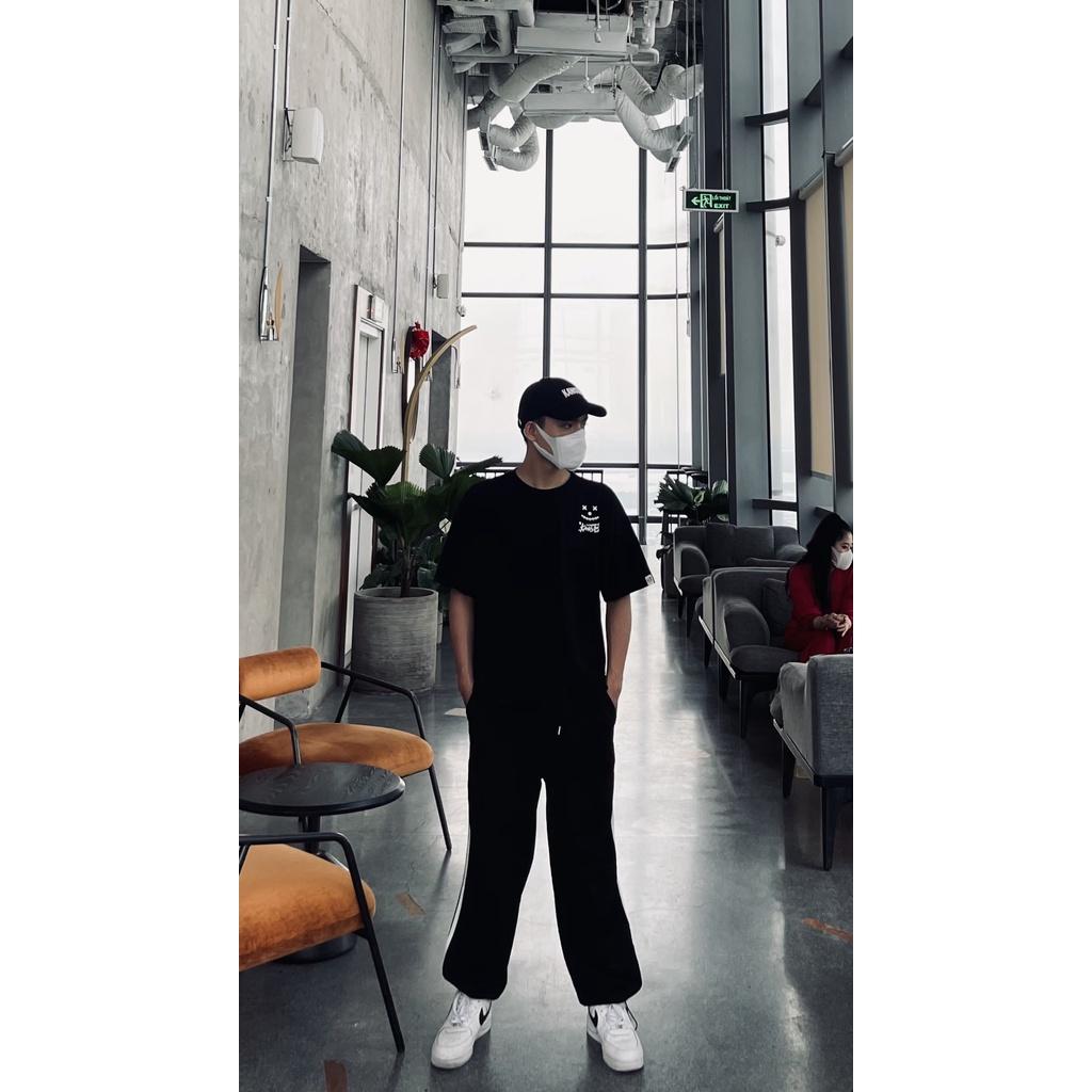 Áo thun KAWSTEE form unisex tay lỡ dành cho nam nữ in hình KAWSTEE năng động