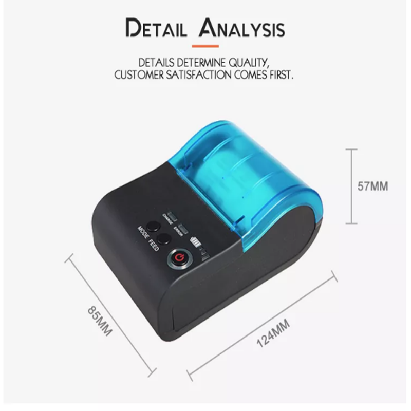 Máy in hóa đơn bill MP bluetooth mini cầm tay khổ 58mm dùng cho điện thoại - tặng 5 cuộn giấy