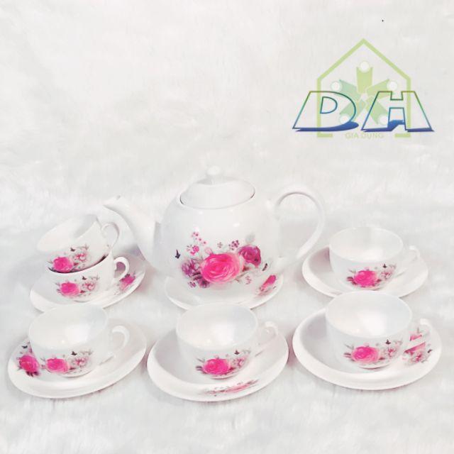 Quà tặng Bộ ấm chén mẫu mới nhất sứ camellia Korea Style