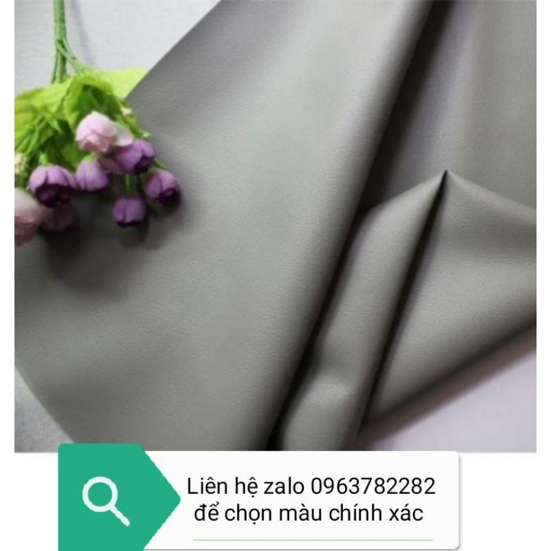 1mVải simili giả da khổ 1m4 màu xám