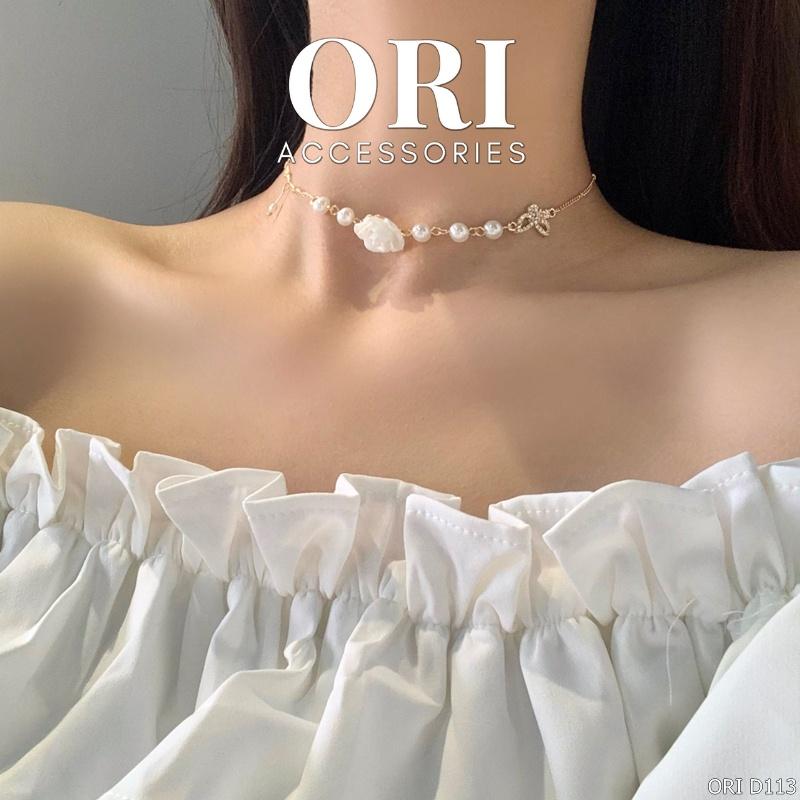 Dây chuyền nữ hoa hồng Rosabella thời trang ORI ACCESSORIES D113