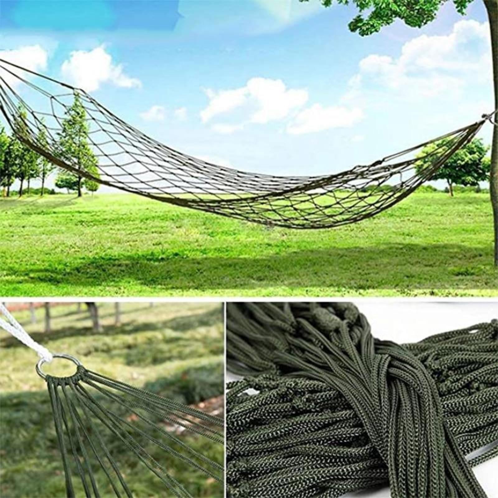 Đĩa Đơn Nylon Dây Võng Ngoài Trời Còn Lại Nhẹ Lưới Xoay Di Động Cắm Trại Đi Bộ Đường Dài Đi Biển Treo Giường