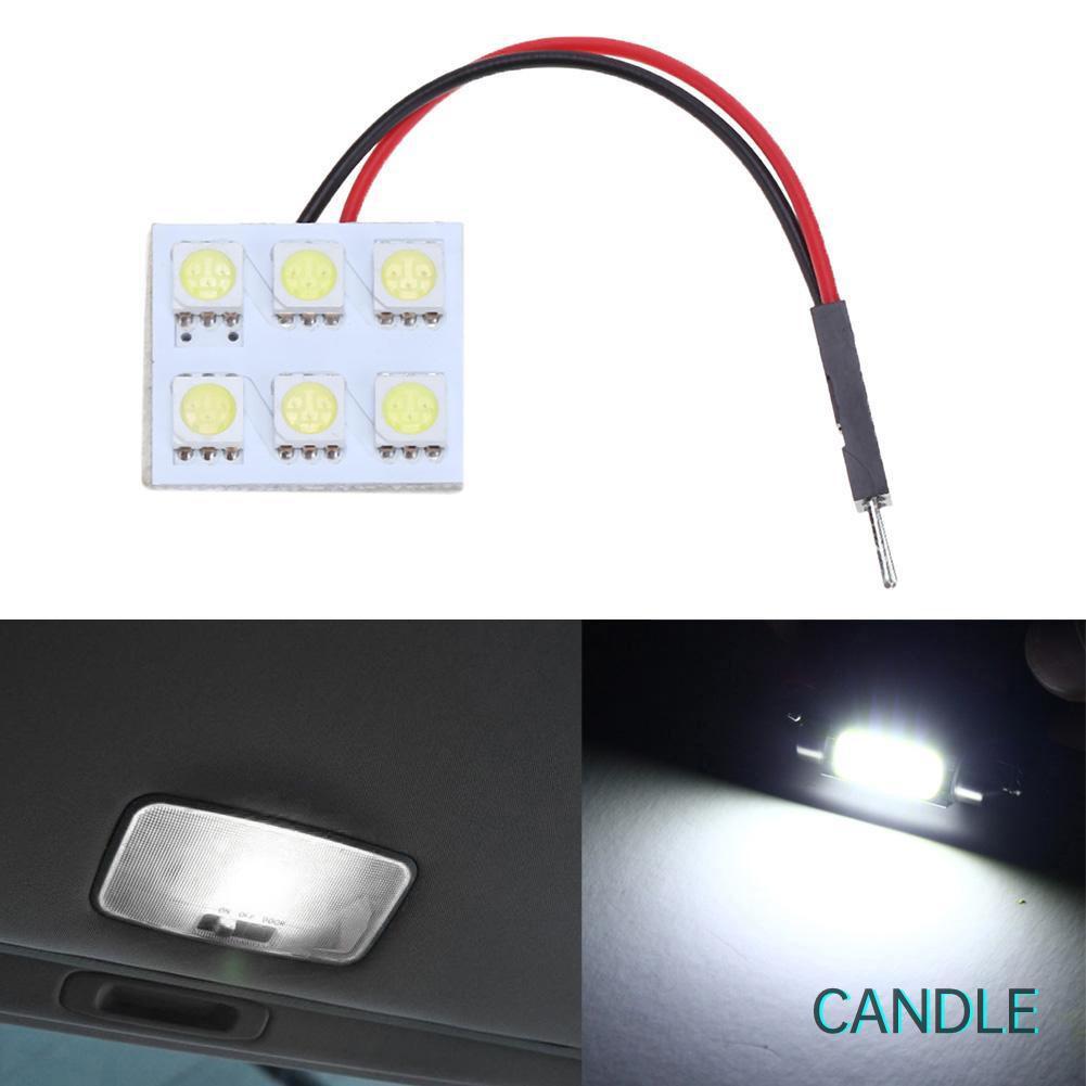 Bảng Đèn Led Ánh Sáng Trắng Dc 12v 5050 6smd T10 Cho Nội Thất Xe Hơi