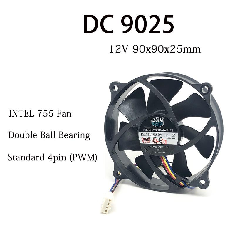 COOLER MASTER Quạt Tản Nhiệt Cpu 9025 90mm 90x90 X 25mm 72mm 12v 0.6a Với Pwm 4pin