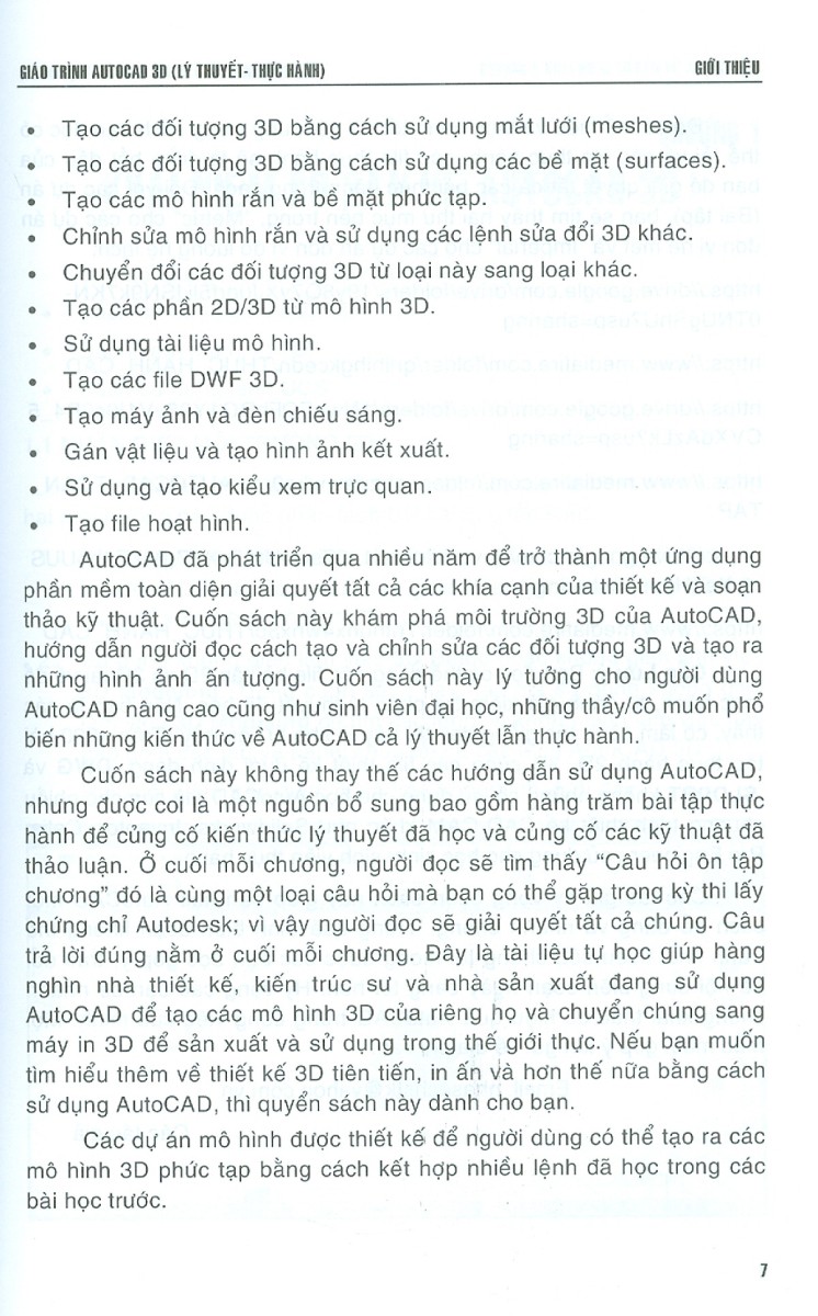 Giáo Trình Autocad 3D - Lý Thuyết-Thực Hành _STK