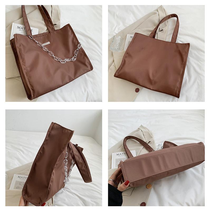 Lớn Thường Ngày Tote Túi Đơn Giản Thiết Kế Túi Xách Cho Nữ Dây Chuyền Túi Đeo Vai Nữ Thời Trang Du Lịch Túi Shopping
