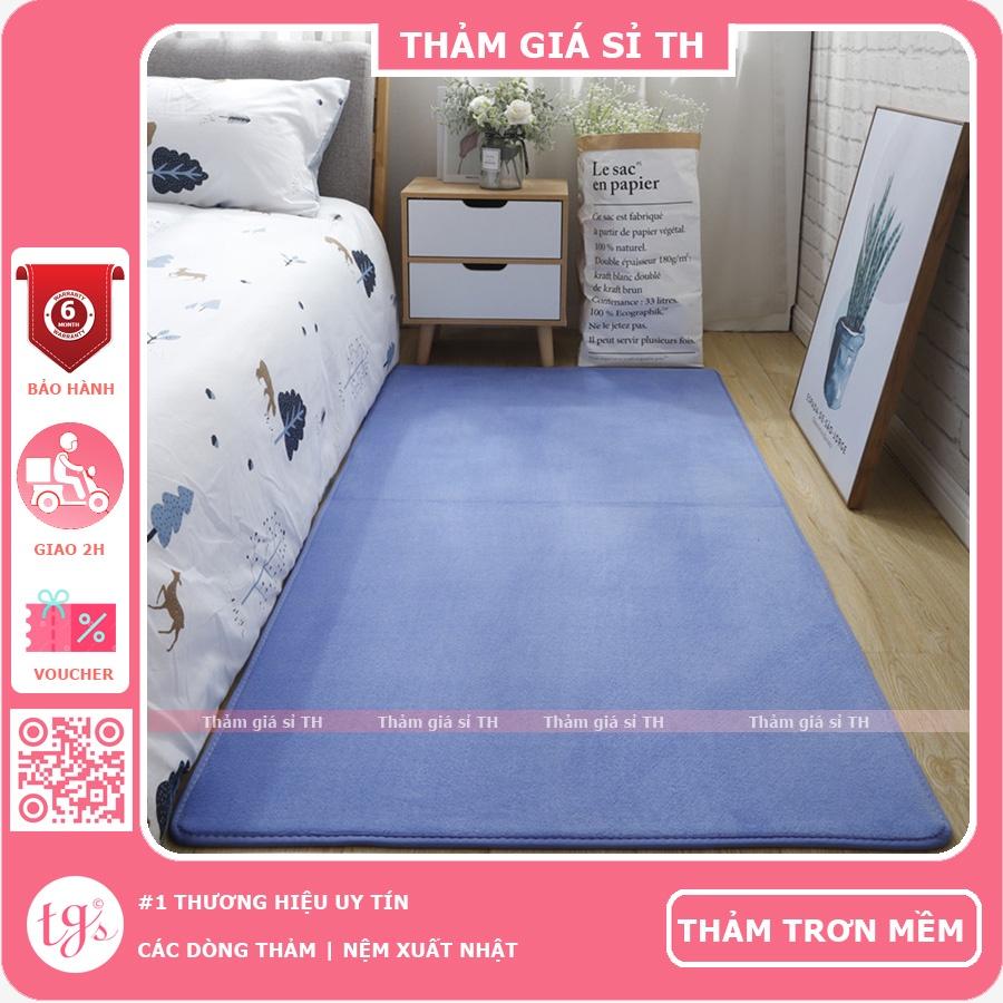 Thảm Nhung Màu Xanh Đậm | Thảm Trang Trí Phòng Khách - Phòng Ngủ - Thảm Trải Sofa - Thảm Dành Cho Bé