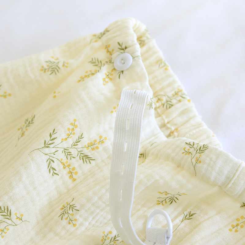 Bộ Đồ Bầu Và Sau Sinh Dài Tay Có Khe Mở Cho Con Bú Chất Liệu Xô Muslin M5