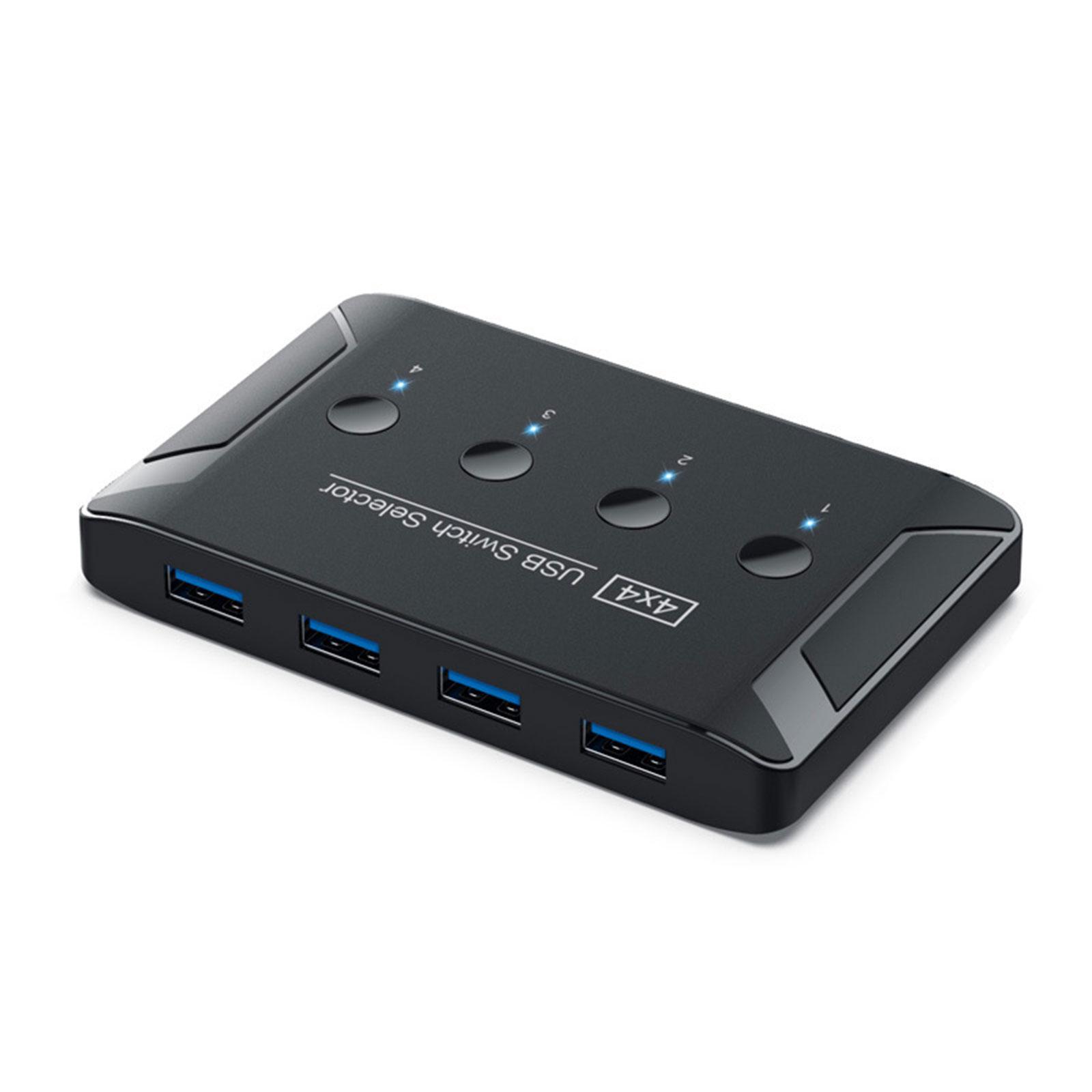 USB 3.0 Switch Selector 4 Port 4 USB Devices USB KVM Switcher for Laptop PC