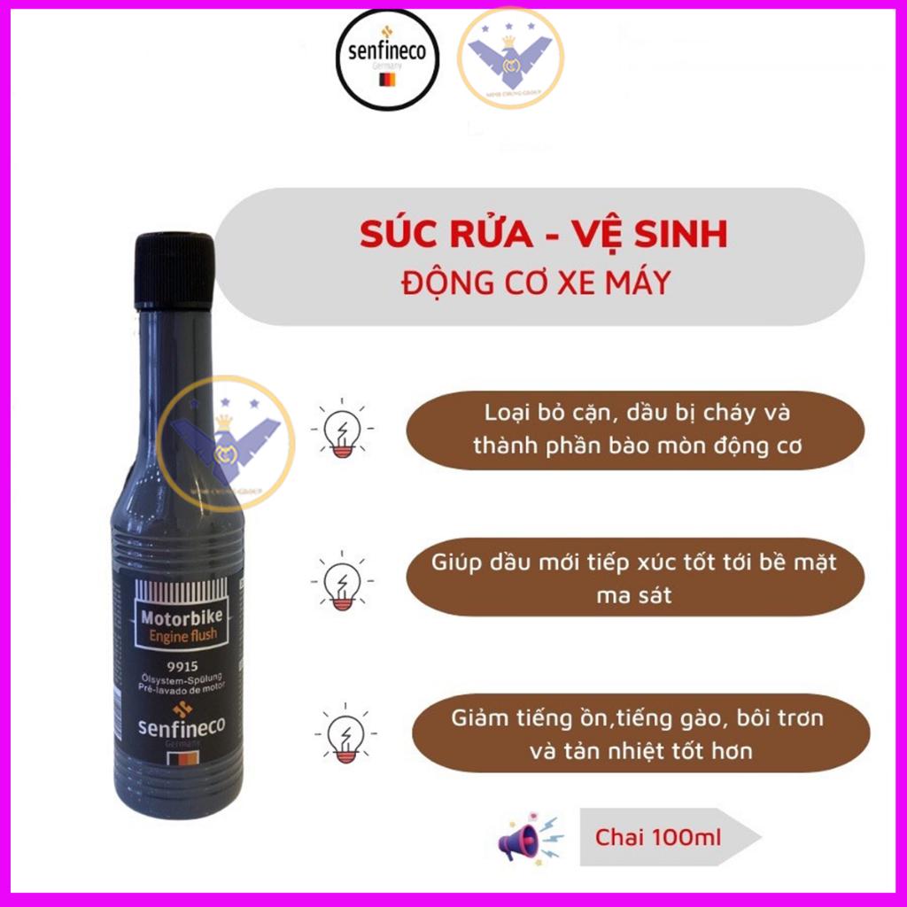 Súc Rửa Động Cơ Xe Máy Senfineco 9915  Motorbike Engine Flush – 100ML  loại bỏ các cặn bám và chất dơ bên trong động cơ