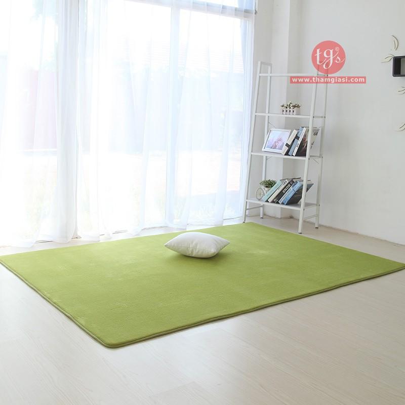 Thảm Nhung Màu Xanh Cỏ | Thảm Trang Trí Phòng Khách - Phòng Ngủ - Thảm Trải Sofa - Thảm Dành Cho Bé