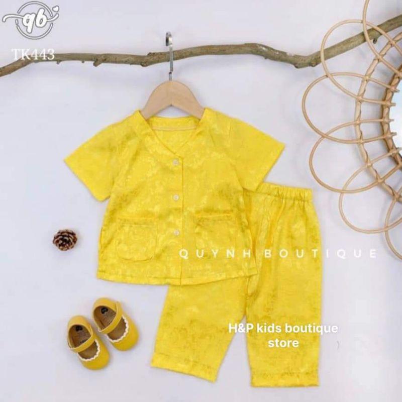 Bộ bà ba gấm cho bé