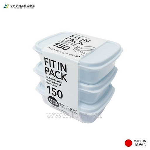 Hộp nhựa đựng thực phẩm nắp déo Fitin Pack các cỡ nội địa Nhật Bản