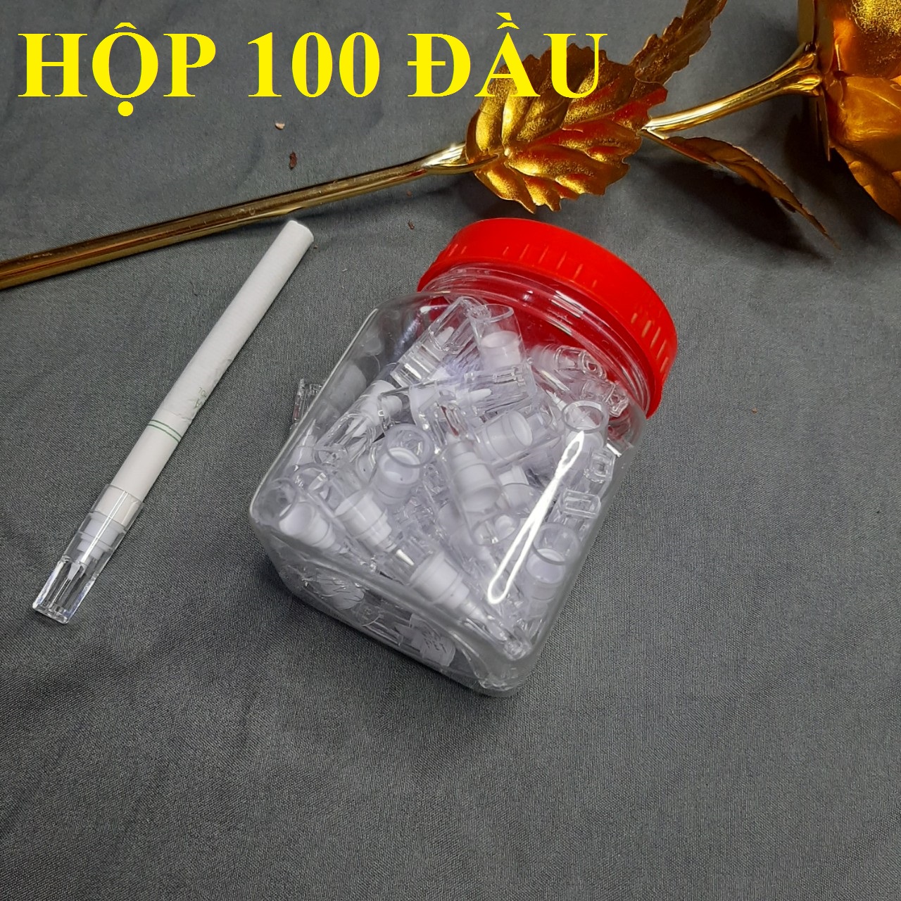 Hộp 50, 100 đầu lọc thuốc nhựa dẻo sang trọng