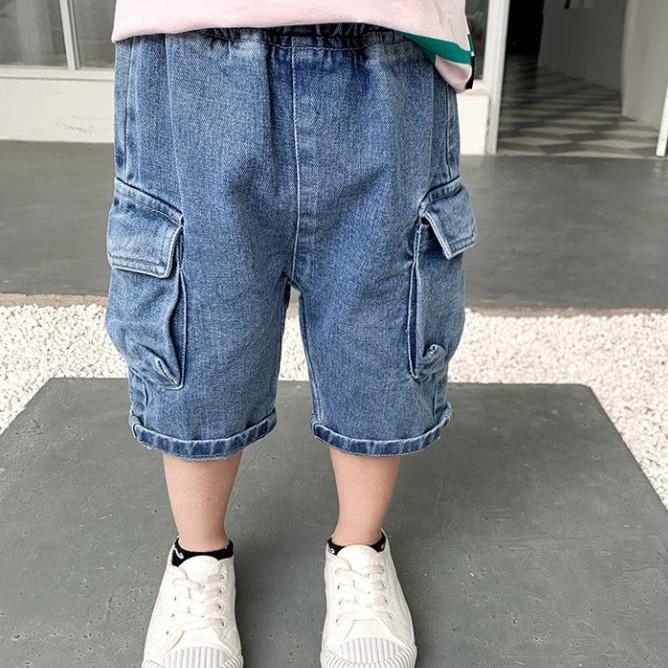 IQN5 Size90-130 (9-27kg) Quần jean lửng cho bé - kiểu dáng lửng Hàng Quảng Châu Thời trang trẻ em