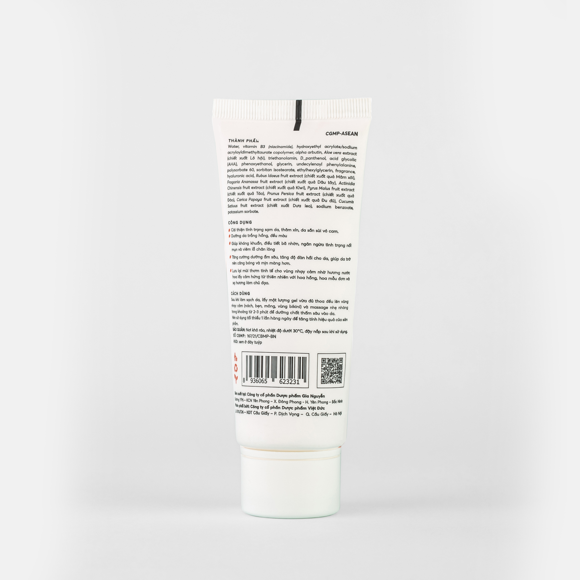 Gel Dưỡng Trắng Cải Thiện Thâm Nách, Mông và Bikini Rewhitez Hương Nước Hoa Quyến Rũ Define Rose 50g