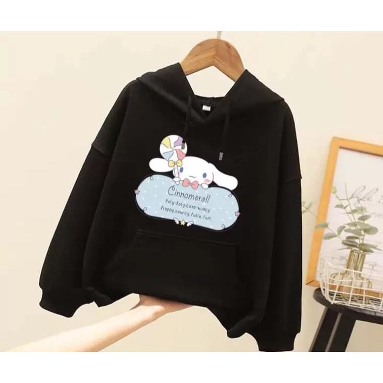 Áo hoodie cho bé gái cừu tai dài chơi chong chóng từ 9 đến 35kg , chất nỉ bông siêu xinh