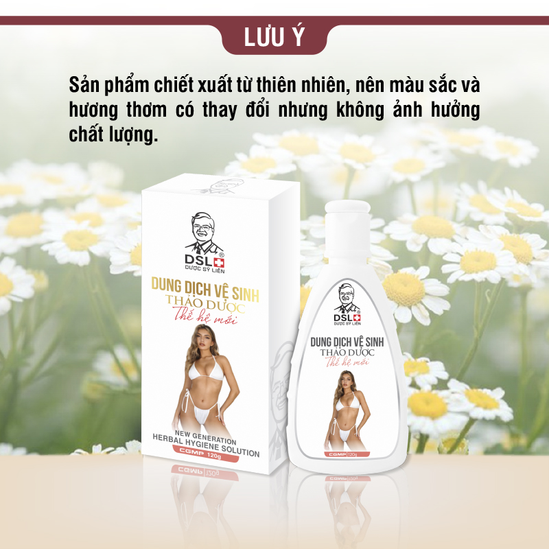 [DSL] Dung dịch vệ sinh phụ nữ thảo dược thế hệ mới (120g) thơm lâu, kháng khuẩn, chiết xuất thiên nhiên