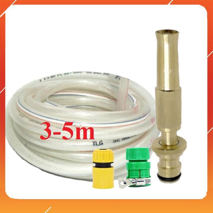 Bộ dây vòi xịt bơm nước tưới rửa , tăng áp 3 lần, loại 3m, 5m 206587Pcút sập+ túi đựng bút