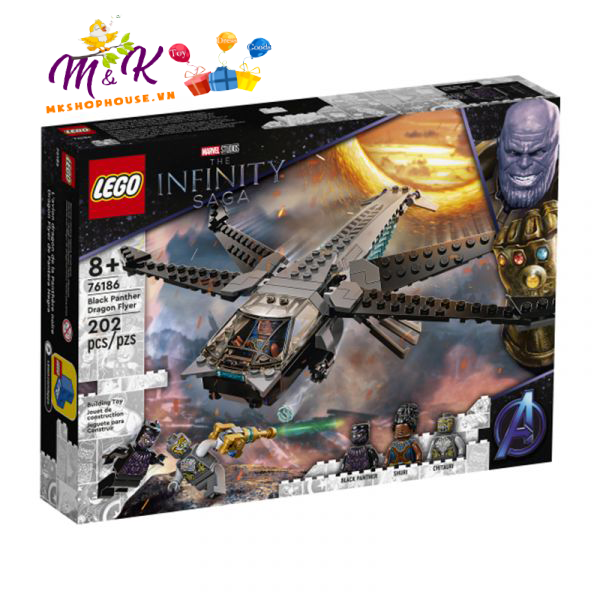 Đồ Chơi LEGO Phi Cơ Của Chiến Binh Báo Đen 76186