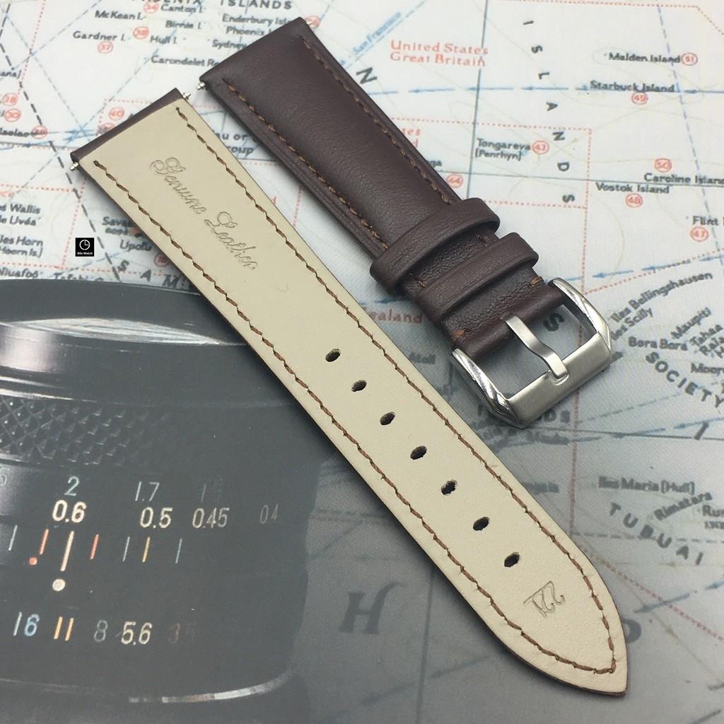 Dây Đồng Hồ Da Bò Italy Mềm Size 22mm 20mm 18mm
