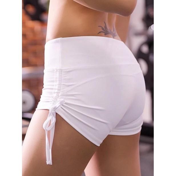 Quần tập gym thể dục, mặt nhà, đi bơi, Quần đùi rút dây nâng mông tập gym cho nữ
