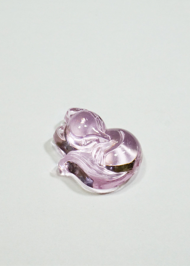 Mặt dây Hồ Ly thân thiện đá Topaz hồng Tình Duyên - mạng Hỏa