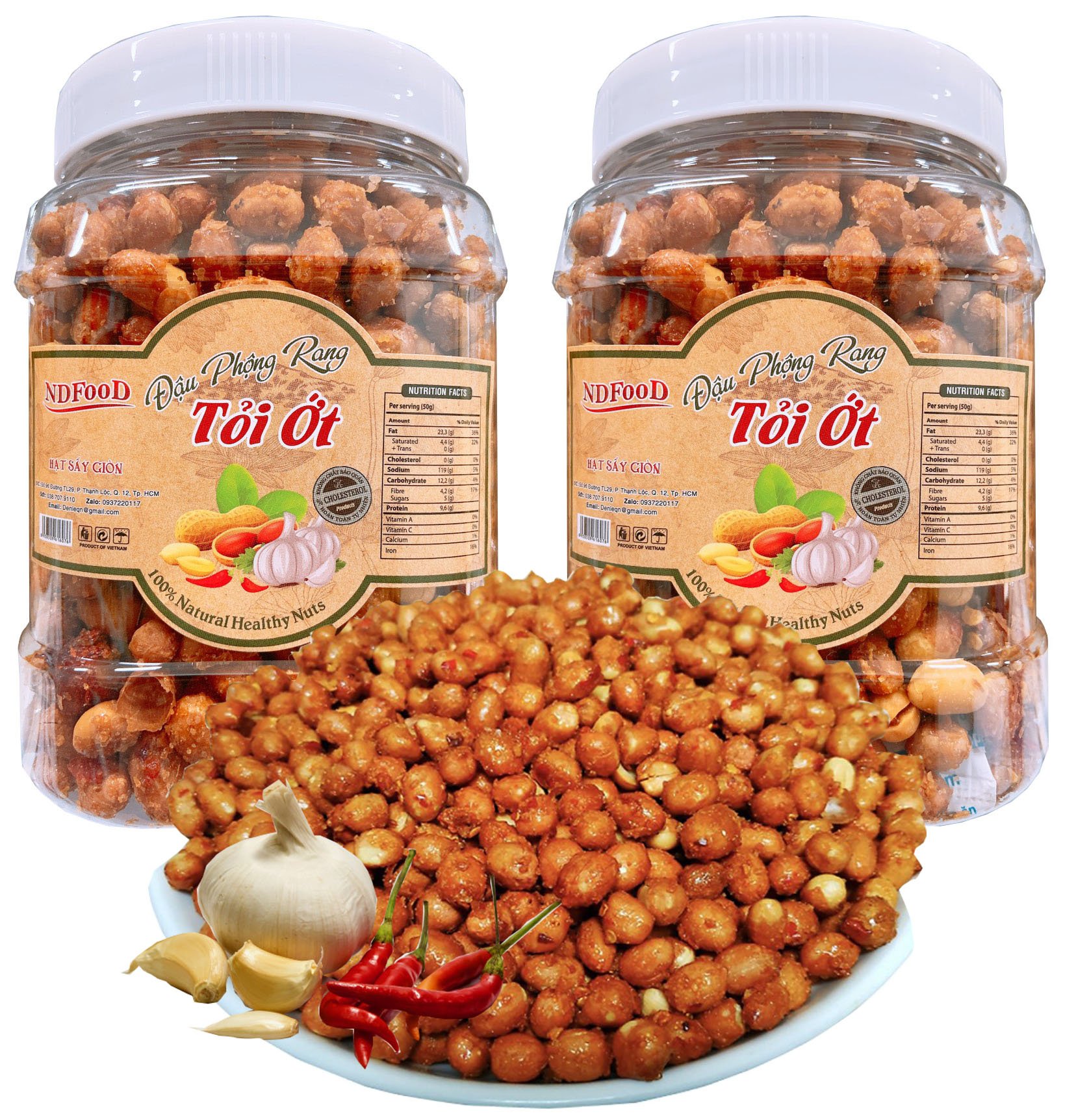 1KG ĐẬU PHỘNG SẤY TỎI ỚT