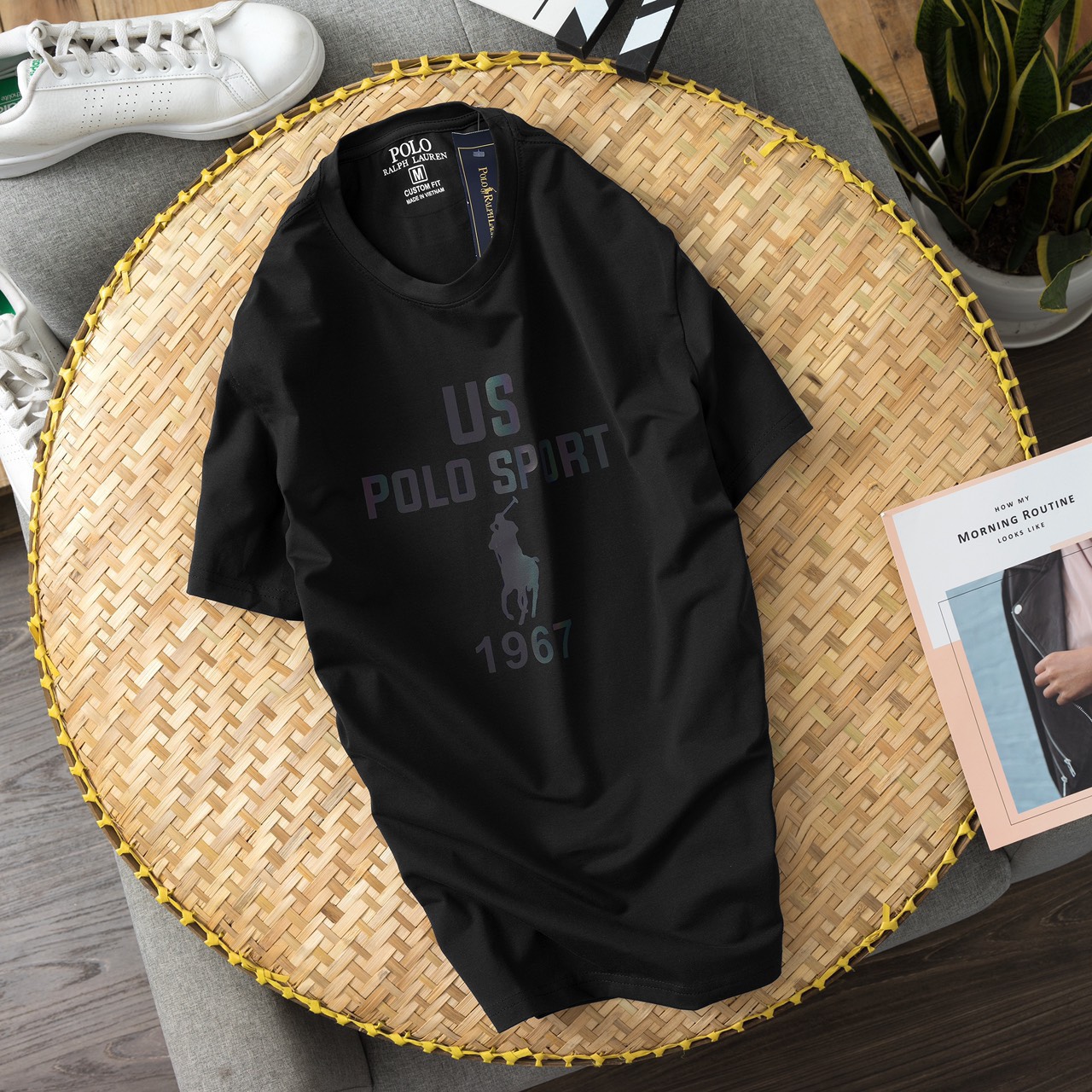 Áo thun polo con ngựa nam cổ tròn ngắn tay cotton cao cấp relaxstore