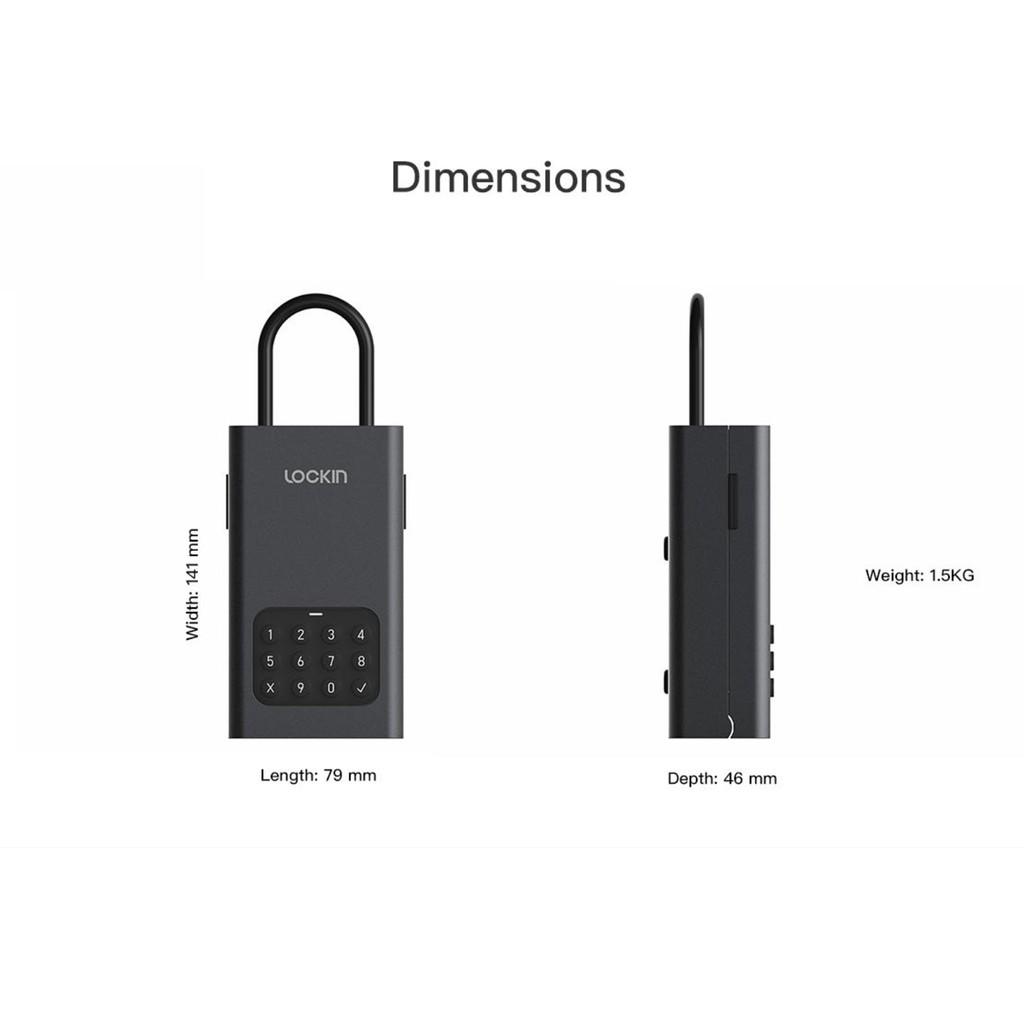 Hộp đựng chìa khóa Xiaomi Youpin thoải mái không dây sử dụng mật khẩu chống thấm nước IPX5 chất lượng cao