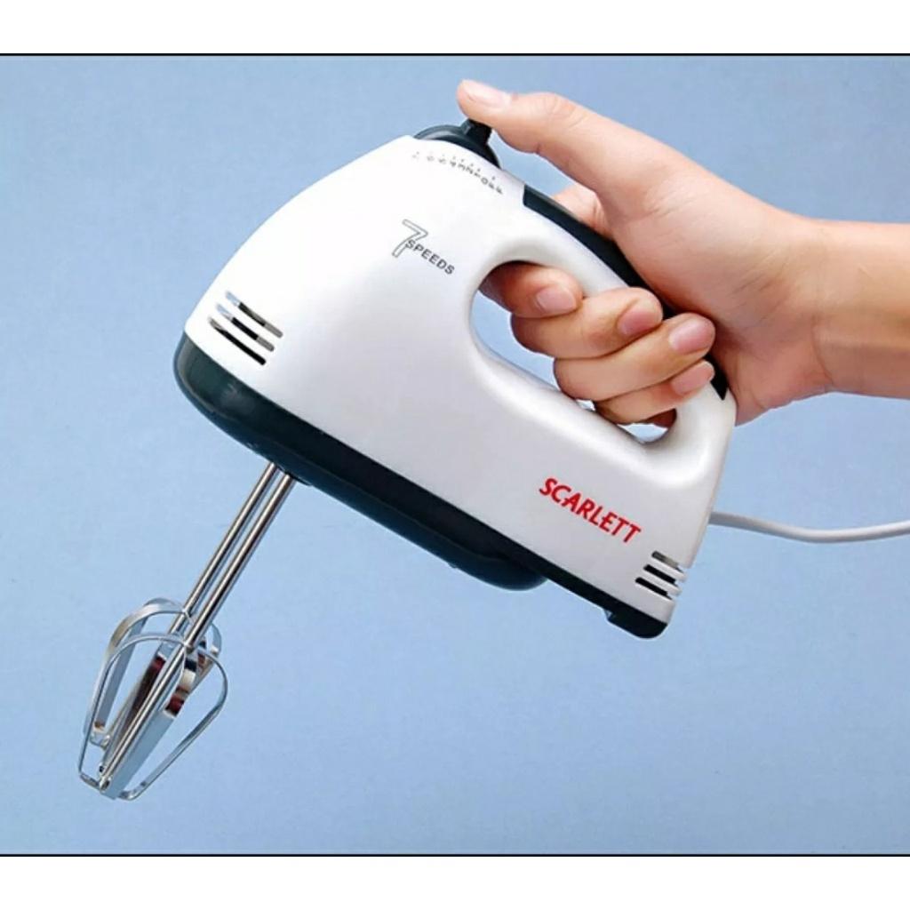 Máy Đánh Trứng Scarlett Cầm Tay Mini Cao Cấp Với 7 Tốc Độ Cực Mạnh
