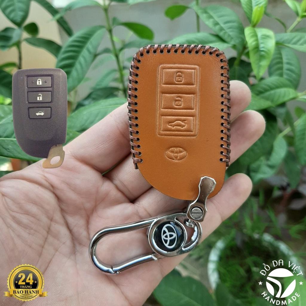 Bao Da Chìa Khóa TOYOTA Vios G 2019- 2020, Yaris.Da Bò Nhập Khẩu , Khắc Tên + Số ĐT Chủ Xe
