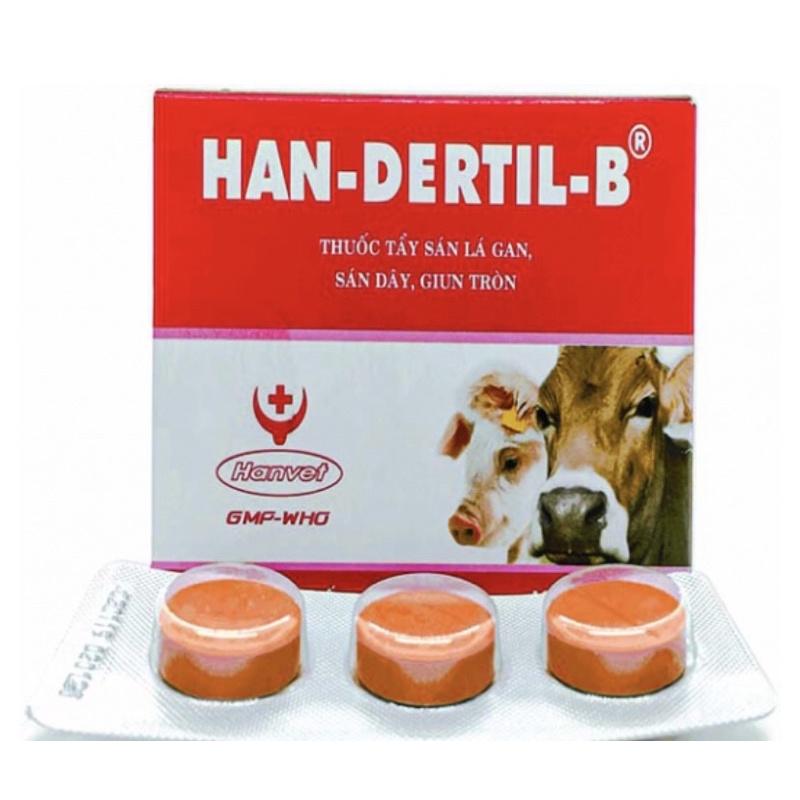 1 viên HAN-DERTIL - Xổ giun sán DÙNG CHO TRÂU BÒ DÊ CỪU LỢN