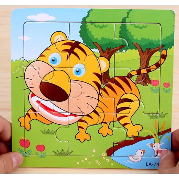 Đồ chơi tranh xếp hình 9 miếng puzzle - Đồ chơi giáo dục thông mình cho bé