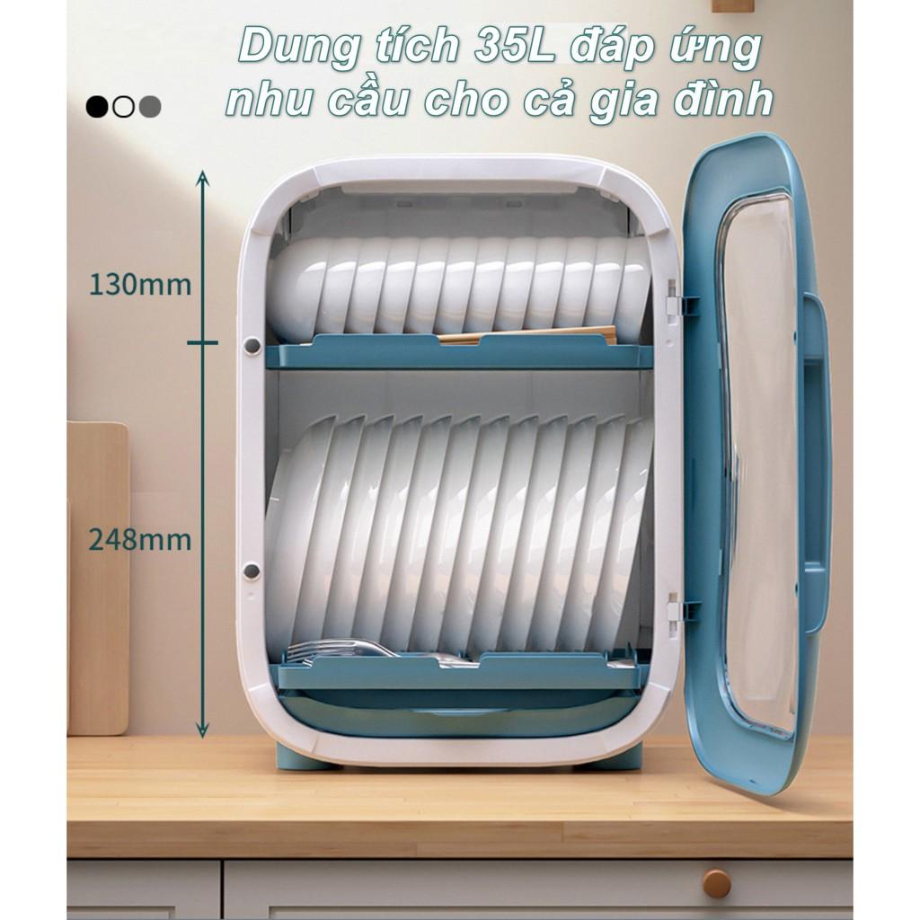 Tủ tiệt trùng tia UV đựng chén dĩa dụng cụ ăn uống GreenLife - AsiAMart