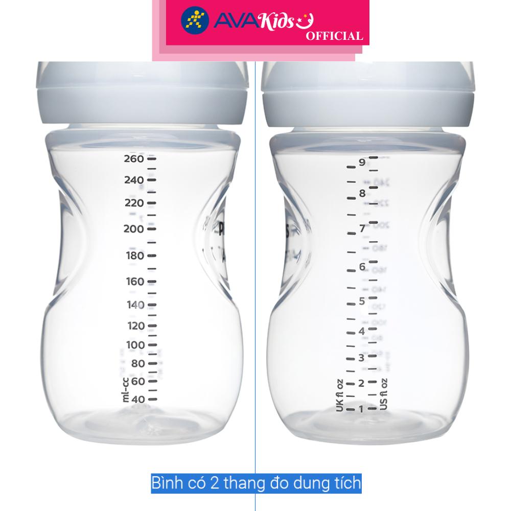 Bình sữa nhựa PP Philips Avent SCY903/01 cổ rộng 260 ml (1 - 3 tháng) - Hàng Chính Hãng