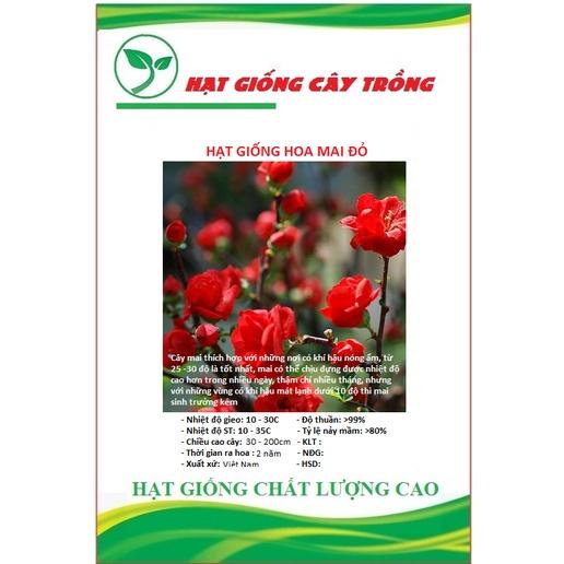 Hạt giống hoa mai Trung Quốc hoa đỏ CT192 - Gói 5 hạt