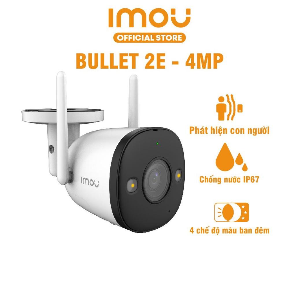 Camera Wifi Imou Bullet 2E (4MP) I 4 chế độ ban đêm I Chống nước IP67 I Phát hiện con người I Hàng chính hãng