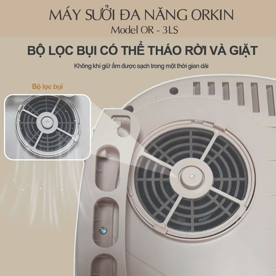 Máy sưởi gốm PTC Orkin Thái Lan OR-3LS công suất 2000W, bảo hành 12 tháng - Hàng chính hãng