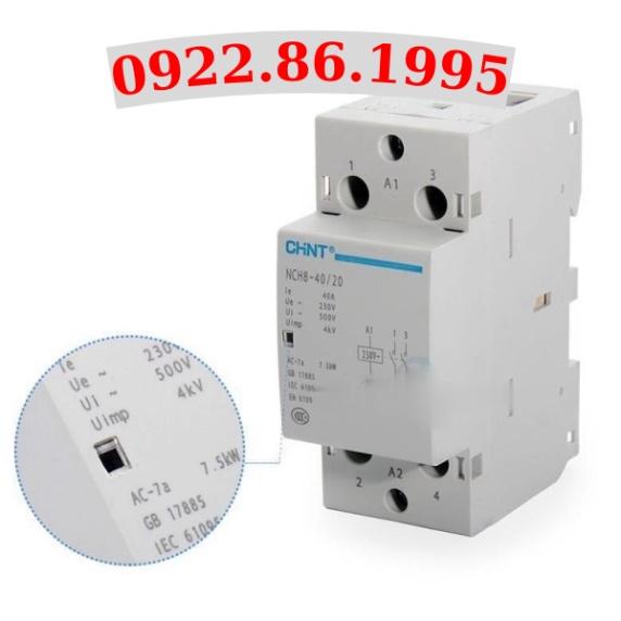 168168 Contactor CHINT 2P 40A NCH8-40 NEW