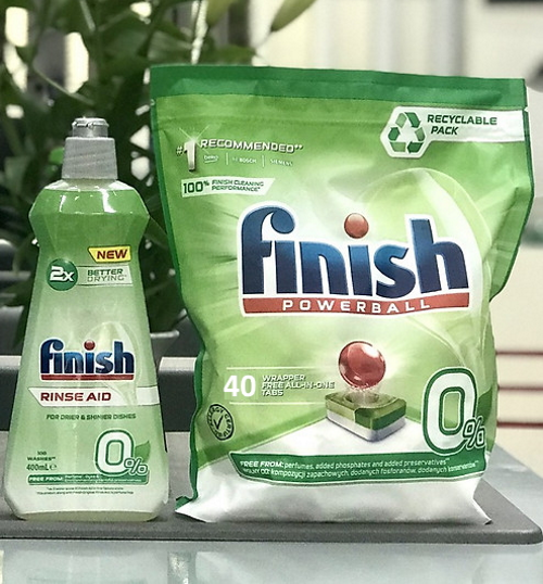 Combo Viên rửa bát Finish eco 40 viên + Bóng finish hữu cơ 400ml