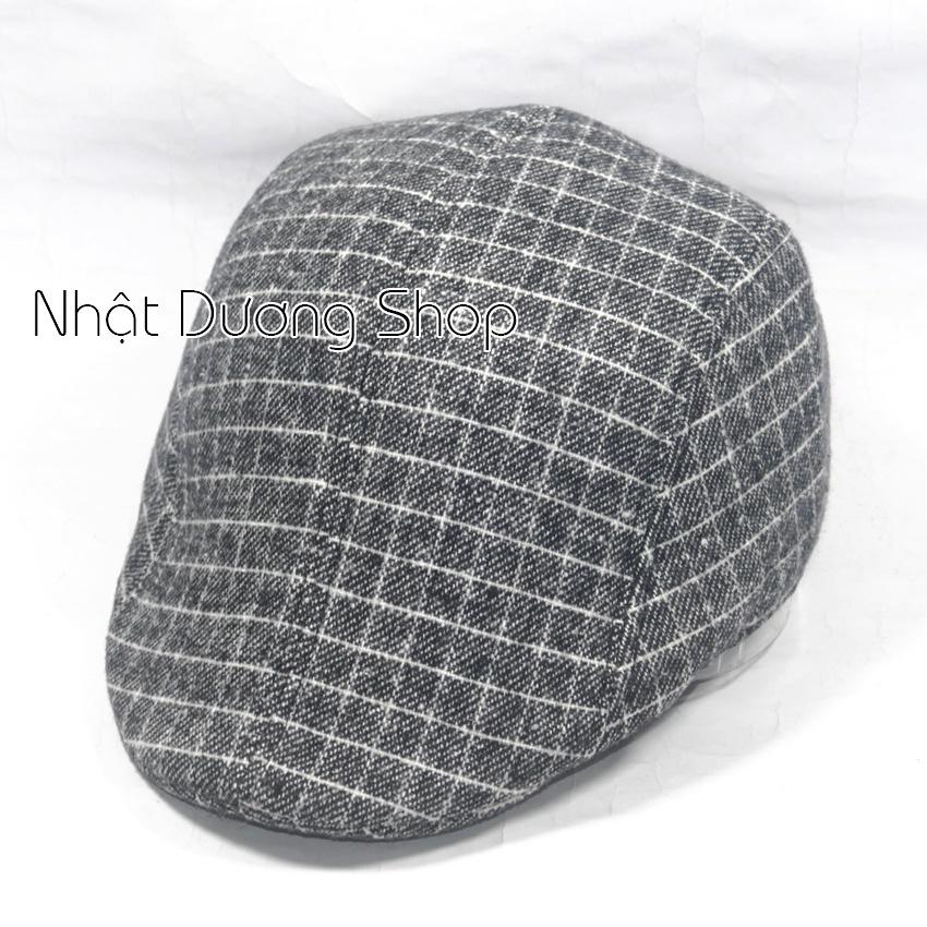 Mũ Beret Nam Trung Niên, nón mỏ vịt người lớn bít đuôi chất vải Nỉ mang phong cách chửng chạc và sành điệu.