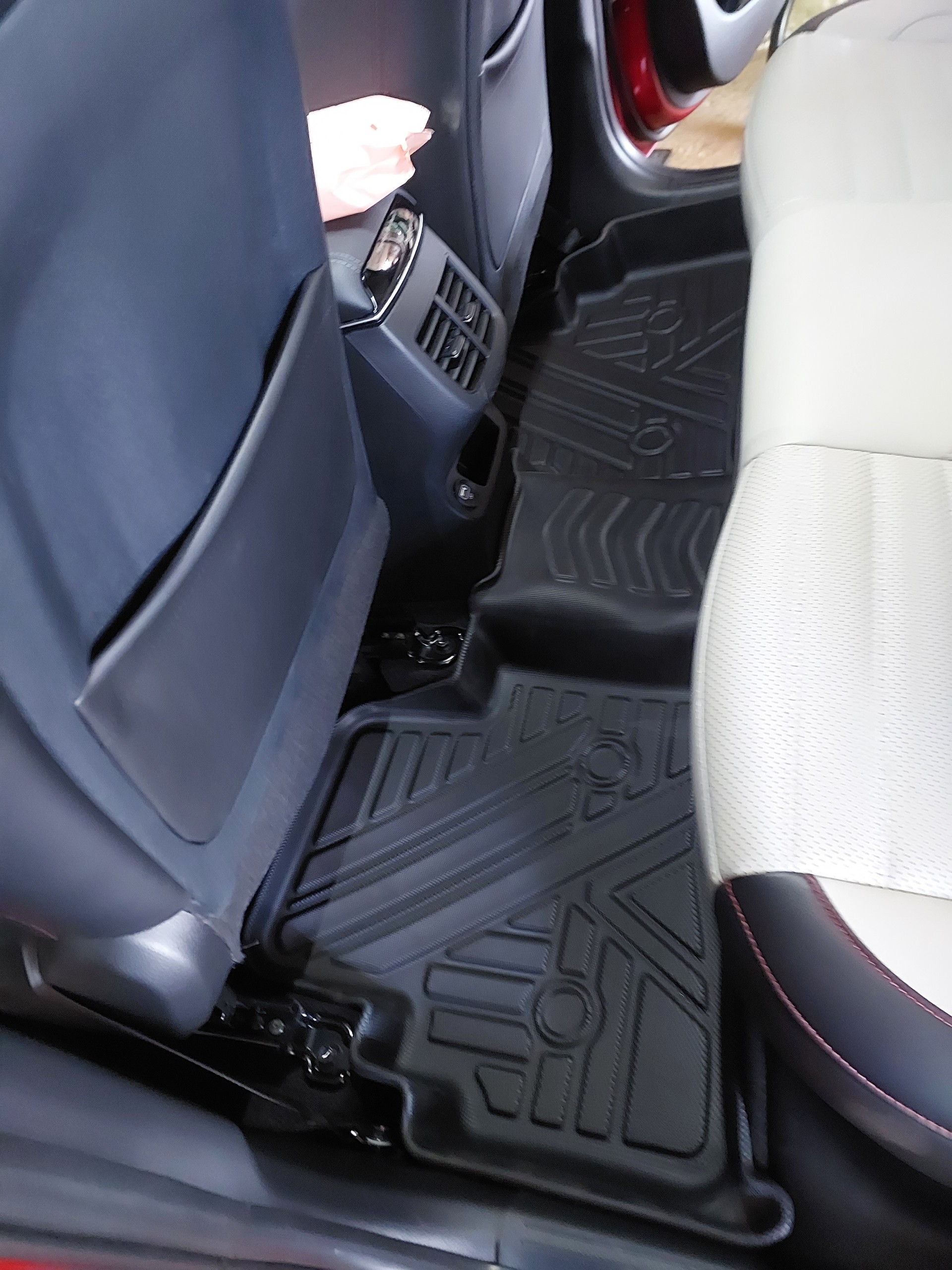 Hình ảnh Thảm lót sàn xe ô tô KIA SELTOS 2020 - 2023 Nhãn hiệu Macsim chất liệu nhựa TPV cao cấp màu đen