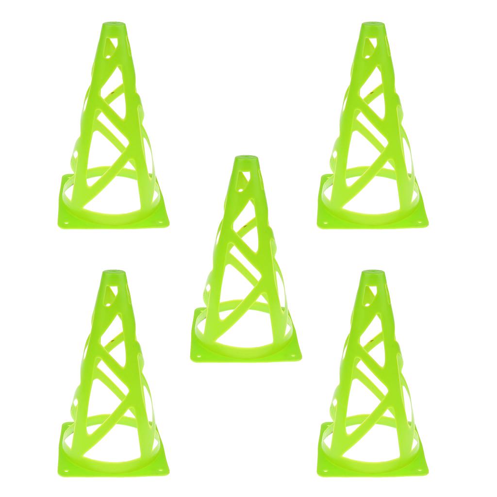 5 Pieces 9'' PE Sport Training Traffic Cone For Soccer Football Basketball