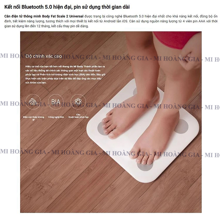 Hình ảnh Cân thông minh Xiaomi Mi Body Composition Scale 2 ( Gen 2 ) - Hàng Chính Hãng